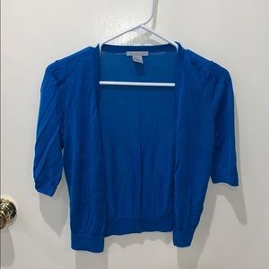 H&M Blue Short Sleeve Cardigan